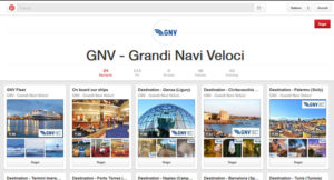 Pinterest GNV Grandi Navi Veloci. Social media management per l'azienda di traghetti