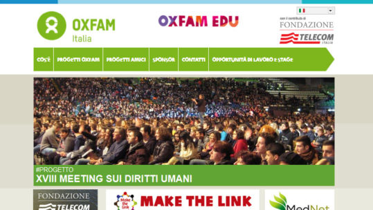Sito Oxfam Edu Italia, portale di condivisione Educational progetti solidali