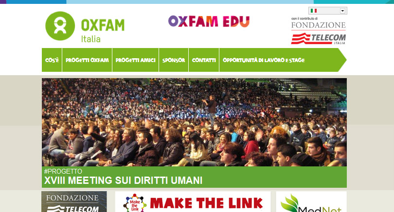 Sito Oxfam Edu Italia, portale di condivisione Educational progetti solidali