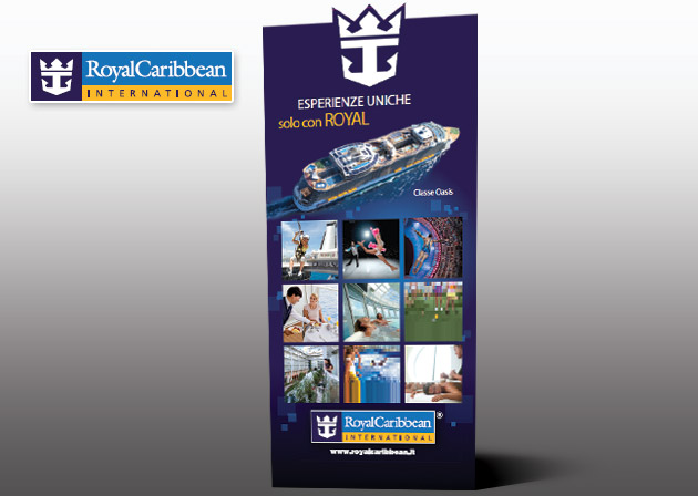 Stampa espositore Royal Caribbean materiale pop