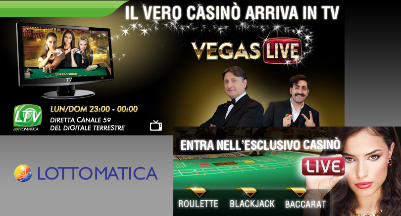 Campagne web adv per la verticale di gioco e la TV Live del Casinò di Lottomatica